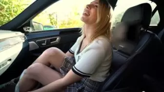 Cute schoolgirl got horny and invited an Uber driver home to fuck her!