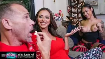 Wifey Catches Me Unwrapping Stepdaughter On XMas - MyPervyFamily