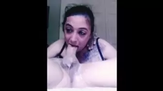 Alluring Slobbering jizz eating ORAL CREAM-PIE facefuck 69 STYLE
