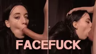 Client Hard FaceFuck Escort Slut's Kinky Mouth till Tears. Best Deepthroat