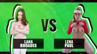 Battle Of The Babes - Lana Rhoades vs Lena Paul - The Ultimate Bouncing Enormous Natural Melons Competition