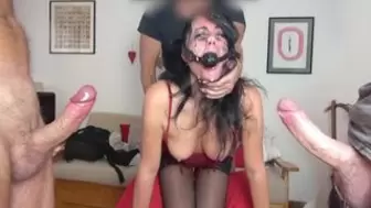 Blatant extreme perversity! Close to the limit! Gagged, used and jizzed!