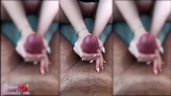 Horny Lady Sensual Masturbates Humongous Dong - Cum-shot