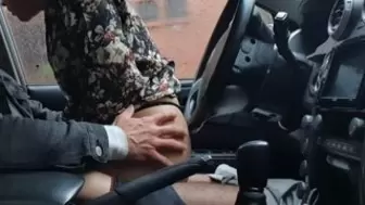 Real risky public fuck in the car before lunch - FULL MOVIE