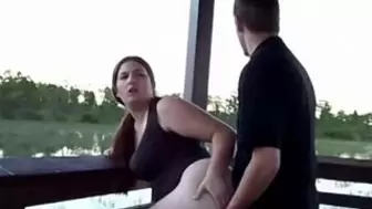 Fucking my chubby ex-wife outside by the lake