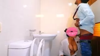 Quick Fuck With My Office Attractive sweet Skank in The Office Bathroom