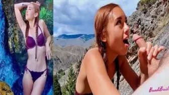 Dirty Waterfall Striptease and Cliffside Sex