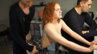 Ginger Whore Enjoys to Cheat on her Cuck-Old when he is Busy with Work