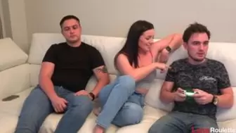 Fiance can't see me Fuck his Wifey in Mouth