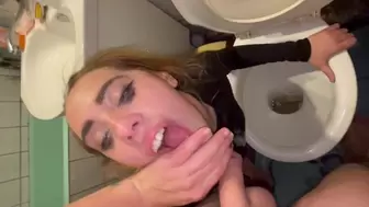Toilet Pee Fun Slppy Teenie Oral Sex PT one MORE FULL MOVIE ON ONLYFANS RAXXXBIT