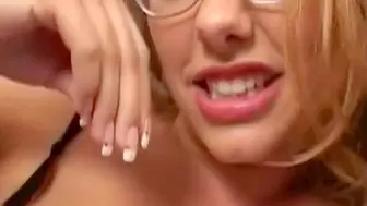 Naughty Lady In Glasses Takes Hard-Core Fucking On Her Favourite Bed Part one