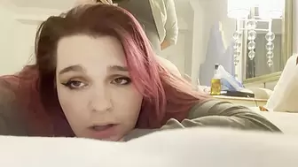 Swallowing And Riding Daddies Wang While Watching Porn P2