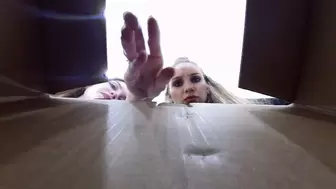 Chloe & Violetta - boot crushing on camera VR 360 Full HD