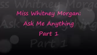 Miss Whitney Morgan: Fan Question Friday Part 1 - wmv