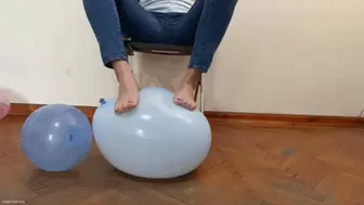 BIG BALLOON POPPING WITH SEXY FEET - MP4 Mobile Version