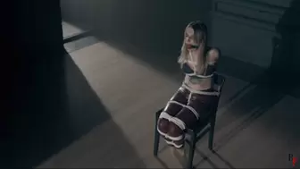 Helpless Katrina is chair tied in a dungeon (HD 720p MP4)