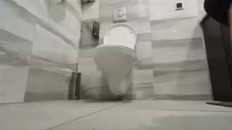 GIANT Farts in toilet in Work