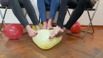 AFTER PARTY BALLOONS POPPING UNDER OUR SEXY FEET - MP4 HD