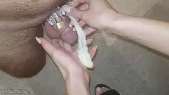 CUCKOLD LOCKED IN CHASTITY NEEDS TO WATCH ALPHA COUPLE AND EAT HOT STUD'S SPERM - MOBILE (854x480)