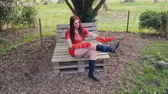 Tease you in Wellies and rubber gloves