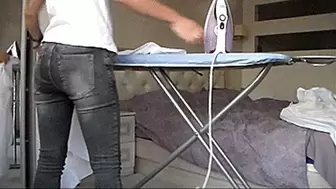sit on the ironing board