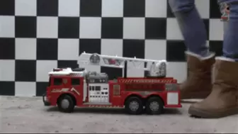 Big Firetruck under flat Booties (floor view)