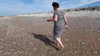 Stepping On Shells On The Beach