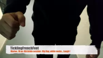 Marius, 18 yo, 4th session : flip flop, white socks, laugh ! (full HD)