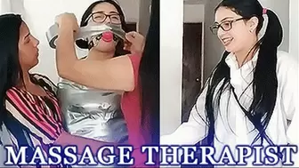 Laura, Katherine & Maria in: Sexy Massage Healer Duct Tape Mummified By Slave-Trading Step-Mother And Step-Daughter! (wmv)