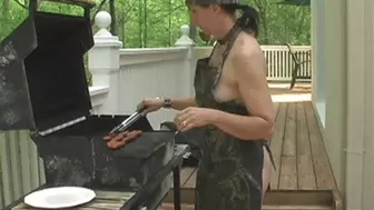 Jen Gets Black Sausage Between Her White Buns! (wmv)