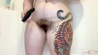 Shaving SUPER HAIRY Pussy! (mp4)