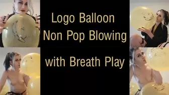 Logo Balloon Non Pop Balloon Blowing with Breath Play