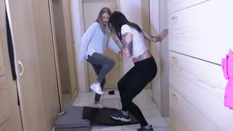 ELECTRA And GABRIELLA - Payback - We Destroy Your Monitor Under Our Sneakers