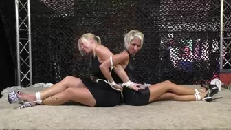 1 on 2 Bondage Escape Challenge in Vienna - Another Fan Challenge for Dany Blonde and Lena King - Part 2 wmv
