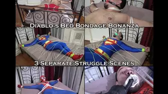 Diablo's Bed Bondage Bonanza: 3 Scenes: Socks, Superman, and Spider-Man (May 2021)