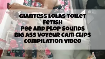 Giantess Lolas Toilet Fetish Pee and Plop Sounds Big Ass Voyeur Cam Clips Compilation Video