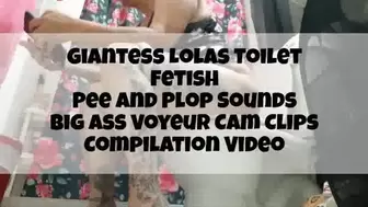 Giantess Lolas Toilet Fetish Pee and Plop Sounds Big Ass Voyeur Cam Clips Compilation Video avi