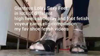 Giantess Lolas Sexy Feet in lots of different high heels shoeplay and foot fetish voyeur cams clip compilation my fav shoe fetish videos mkv
