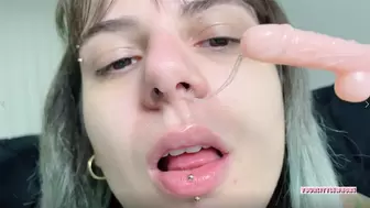 dildo fucking my nose with snot
