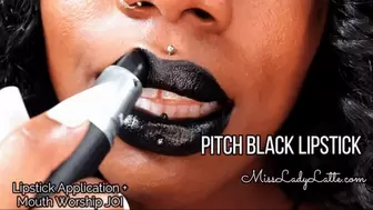 Deep Black Lipstick Application - Lady Latte - 1080 MP4