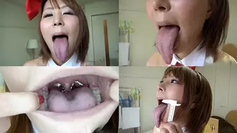 Mikan - Long Tongue and Mouth Showing - wmv