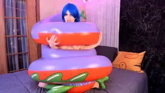 Blue Hair & Inflatable Serpent
