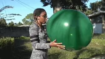 Kiki Blows a Tuff-Tex 24" Round Balloon to Bursting (MP4 - 1080p)
