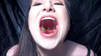 I chew gummy bears with my throat wide open