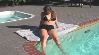 part 1, Becky swims naked then masturbates