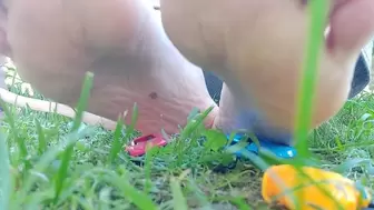 Sexy feet crushing toy car avi