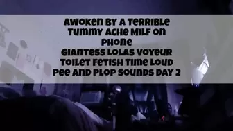 Awoken by a Terrible Tummy Ache Milf on phone Giantess Lolas Voyeur Toilet Fetish Time Loud Pee and Plop Sounds pt2 avi