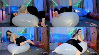 Body Inflated White Balloon Fun (Non-Pop)