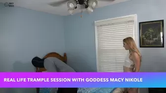 Real Life Trample Session with Goddess Macy