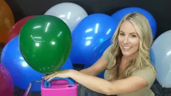 Bunny Inflates 16-Inch Balloons and Pin Pops Them FULL Video 4K (3840x2160)